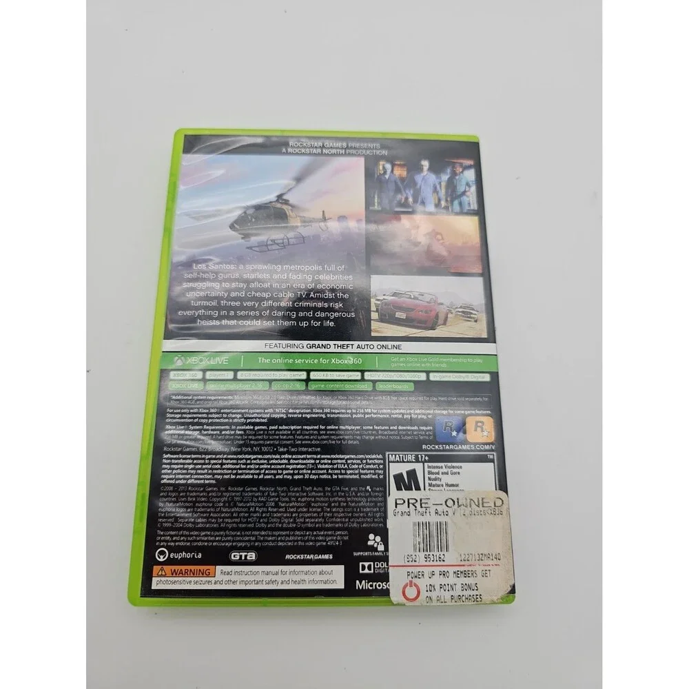 Grand Theft Auto V (Microsoft Xbox 360, 2013)